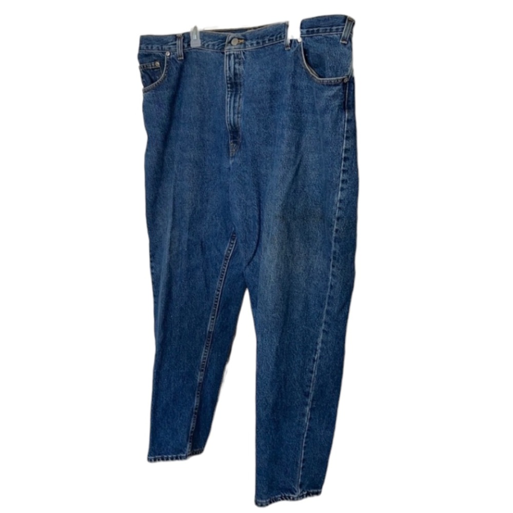 donated … Final Price 100% Cotton Big Mans Blue Denim Jeans 46x30 Work Jeans - Picture 1 of 11